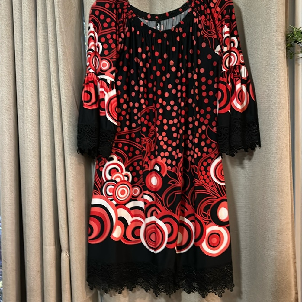 Beautiful Lace trimmed dress. Size XL